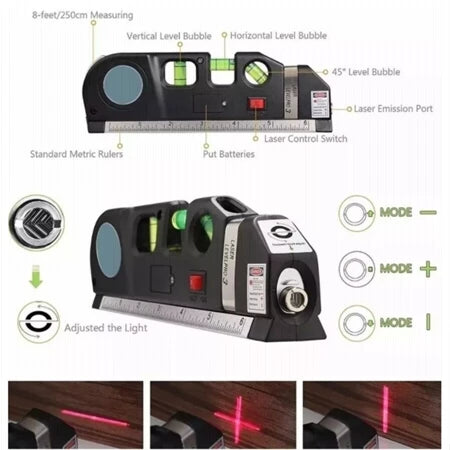 Nível Laser Profissional e Trena 3 em 1