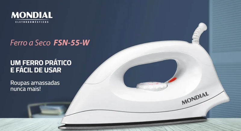 Ferro de Passar a Seco, Mondial, 1200W - FSN-55-W