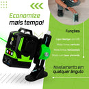 Kit Nível A Laser Verde 12 Linhas Esquadro + Suporte + Tripé