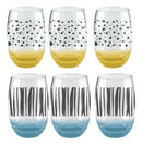 Jogo De Copo Free Path Azul E Amarelo Aruba 465ml Kit 6 Un 5.0