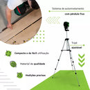 Kit Nível A Laser Verde 12 Linhas Esquadro + Suporte + Tripé