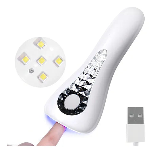 Mini Cabine Led Uv Portátil Secagem Unhas Gel Estufa 18w Q5 Cor Branco
