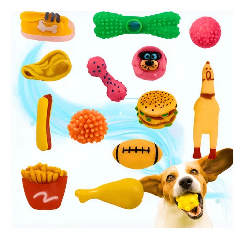 Kit 6 Brinquedos Para Filhote Cachorro Pet Mordedor