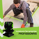 Kit Nível A Laser Verde 12 Linhas Esquadro + Suporte + Tripé
