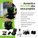 Kit Nível A Laser Verde 12 Linhas Esquadro + Suporte + Tripé