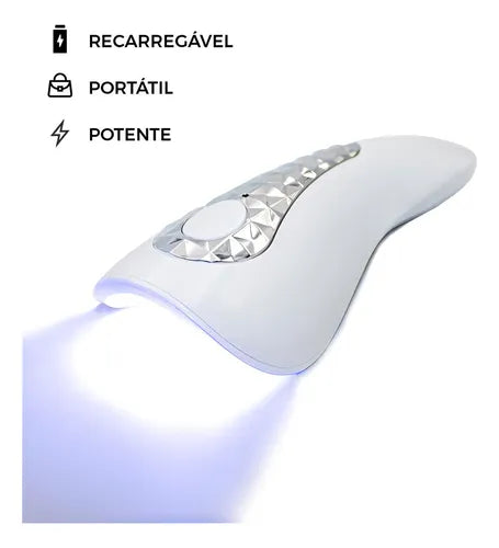 Mini Cabine Led Uv Portátil Secagem Unhas Gel Estufa 18w Q5 Cor Branco