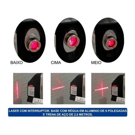 Nível Laser Profissional e Trena 3 em 1
