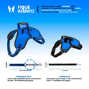 Coleira Peitoral Guia com Amortecedor Peiteira Para Cachorros Fortes