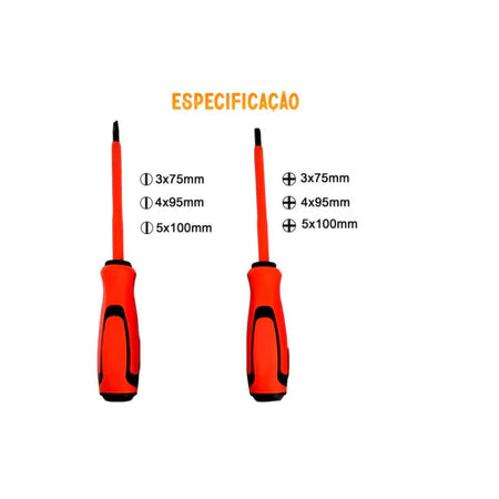 KIT CHAVES ISOLADAS PARA ELETRICISTA-NR10 BOM-3110