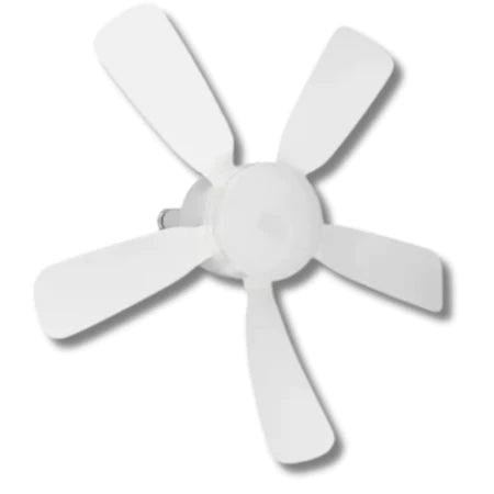 Ventilador de Teto Turbo Silencioso Oval 80w 5 Pás LED 3 Cores E27 Controle Função Timing Bivolt